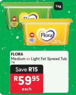Makro FLORA Medium or Light Fat Spread Tub offer