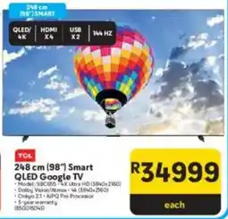 Makro TCL 248 cm 98" Smart QLED Google TV offer