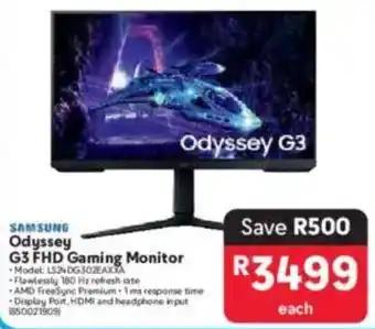 Makro SAMSUNG Odyssey G3 FHD Gaming Monitor offer