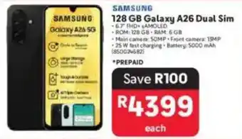 Makro SAMSUNG 128 GB Galaxy A26 Dual Sim offer