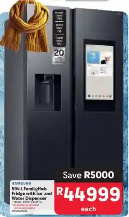 Makro SAMSUNG FamilyHub Fridge with Ice and Water Dispenser offer