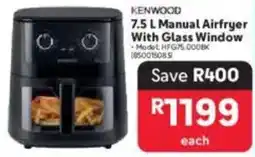 Makro KENWOOD Manual Airfryer With Glass Window offer