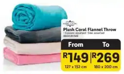 Makro Home Living Plush Coral Flannel Throw offer