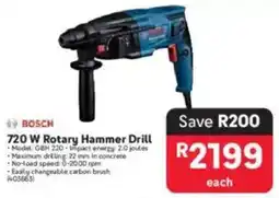 Makro BOSCH 720 W Rotary Hammer Drill offer