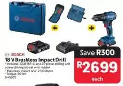 Makro BOSCH 18 V Brushless Impact Drill offer