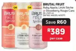 Makro BRUTAL FRUIT Ruby Apple, Litchi Sèche or Strawberry Rouge Cans offer