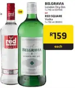 Makro BELGRAVIA London Dry Gin or RED SQUARE Vodka offer