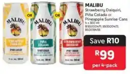 Makro MALIBU Strawberry Daiquiri, Piña Colada or Pineapple Sunrise Cans offer