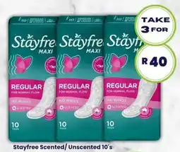 Super Save Stayfree Scented/ Unscented offer