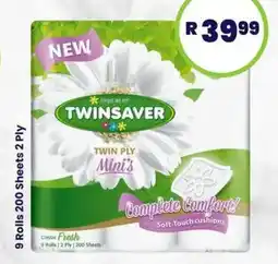 Super Save Twinsaver 9 Rolls 200 Sheets 2 Ply offer