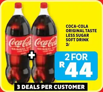 Usave Coca-cola original taste less sugar soft drink offer