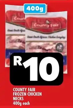 Usave County fair frozen chicken necks offer