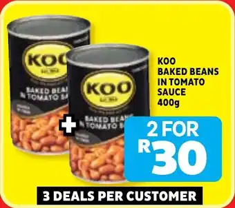 Usave Koo baked beans in tomato sauce offer