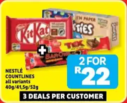 Usave Nestlé countlines all variants offer