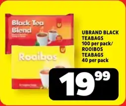 Usave Ubrand black teabags/ rooibos teabags offer