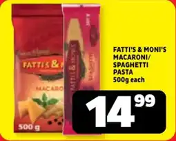 Usave Fatti's & moni's macaroni/ spaghetti pasta offer