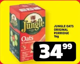 Usave Jungle oats original porridge offer