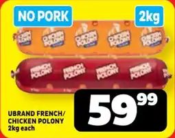 Usave Ubrand french/ chicken polony offer