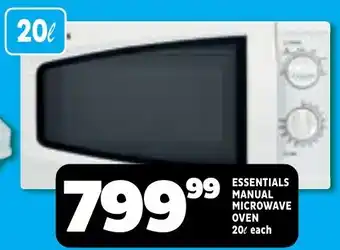 Usave Essentials manual microwave oven offer