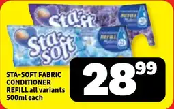 Usave Sta-soft fabric conditioner refill all variants offer