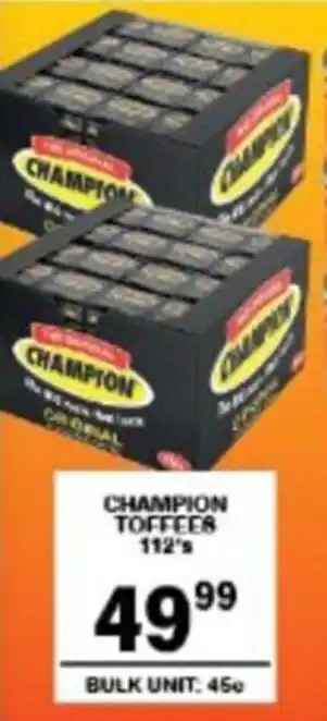 Giant Hyper Champion toffees offer
