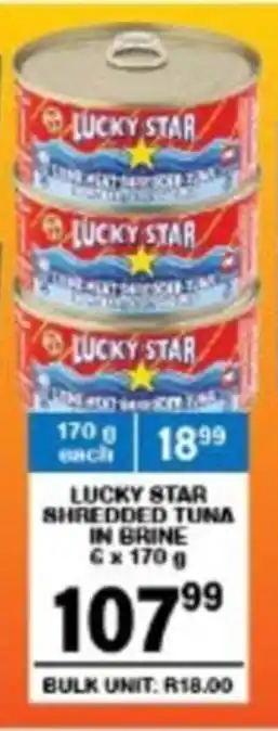 Giant Hyper Lucky star shredded tuna in brine offer