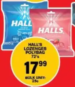 Giant Hyper Hall's lozenges polybag offer