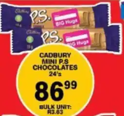Giant Hyper Cadbury mini ps chocolates offer