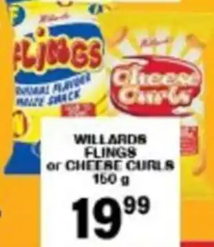 Giant Hyper Willards flings or cheese curls offer