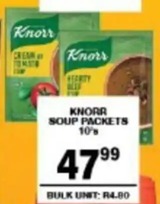 Giant Hyper Knorr soup packets offer