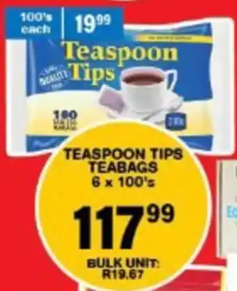 Giant Hyper Teaspoon tips teabags offer