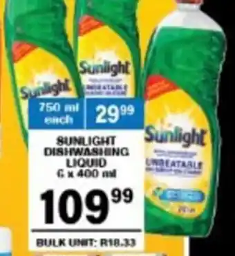 Giant Hyper Sunlight dishwashing liquid offer