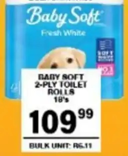 Giant Hyper Baby soft 2-ply toilet rolls offer
