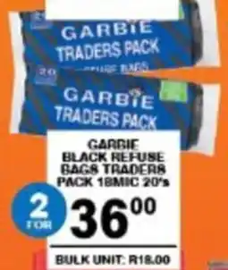 Giant Hyper Garbie black refuse bags traders pack offer