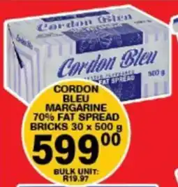 Giant Hyper Cordon bleu margarine 70% fat spread bricks offer