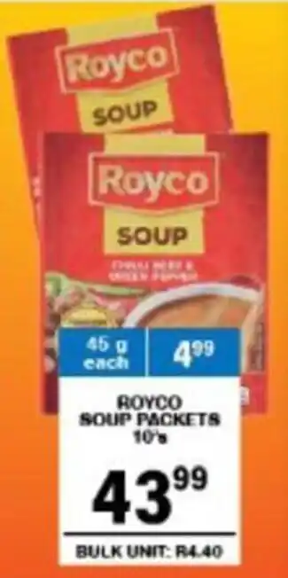 Giant Hyper Royco soup packets offer