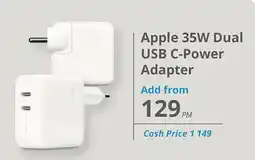 Cellucity Apple 35W Dual USB C-Power Adapter offer