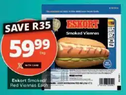 Checkers Eskort Smoked/ Red Viennas Each offer