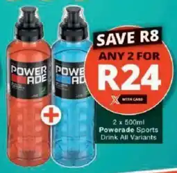 Checkers Powerade Sports Drink All Variants offer