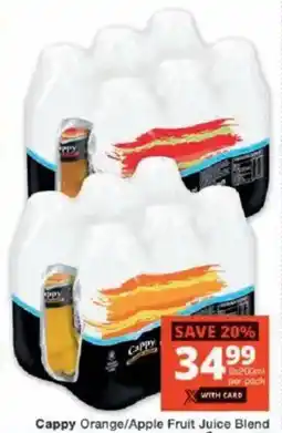 Checkers Cappy Orange/ Apple Fruit Juice Blend offer