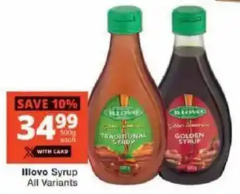 Checkers Illovo Syrup All Variants offer