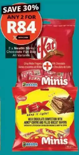 Checkers Nestlé Minis Chocolate Fun Bag All Variants offer