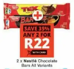Checkers Nestlé Chocolate Bars All Variants offer