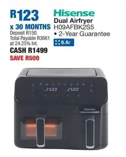 OK Furniture Hisense Dual Airfryer H09AFBK2S5 offer