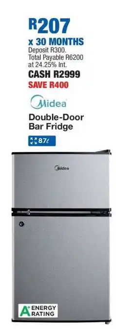 OK Furniture Midea Double-Door Bar Fridge offer