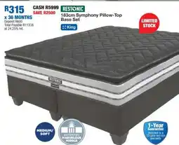 OK Furniture Restonic 183cm Symphony Pillow-Top Base Set offer