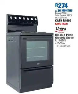 OK Furniture Black 4-Plate Electric Stove offer