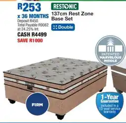 OK Furniture Restonic 137cm Rest Zone Base Set offer