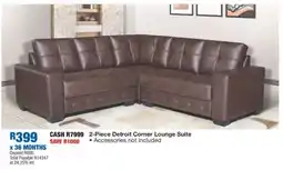 OK Furniture 2-Piece Detroit Corner Lounge Suite offer