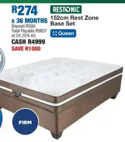 OK Furniture Restonic 152cm Rest Zone Base Set offer